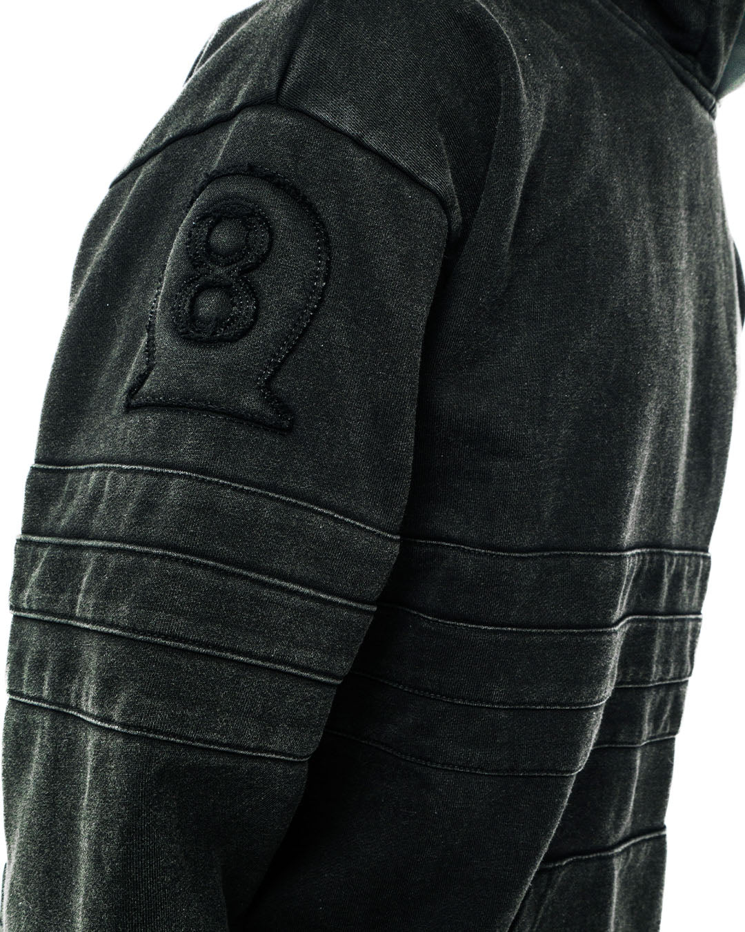 COMPANY HOODIE on-body detail view