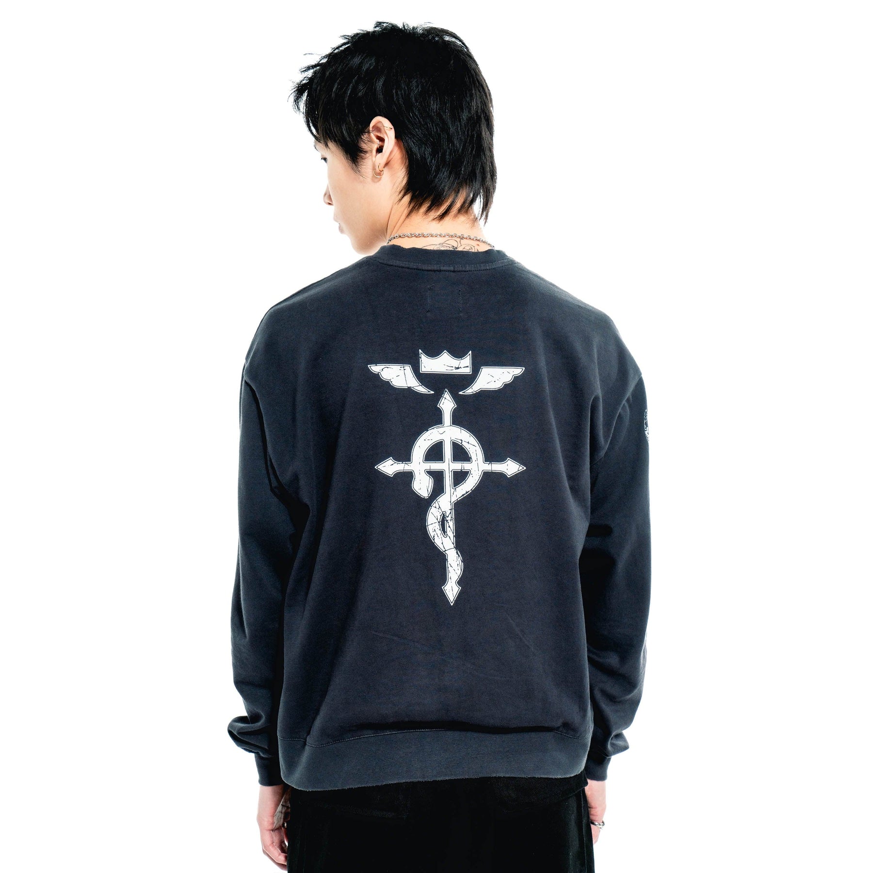 Back on-body view of the Fullmetal Crew with current-run sizing guidance.