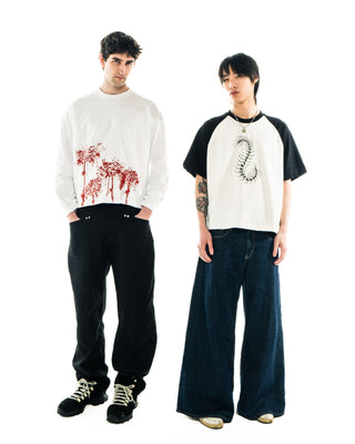 Centipede Tee and Rebirth Long Sleeve front fit
