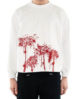 Rebirth Long Sleeve red hem graphic detail